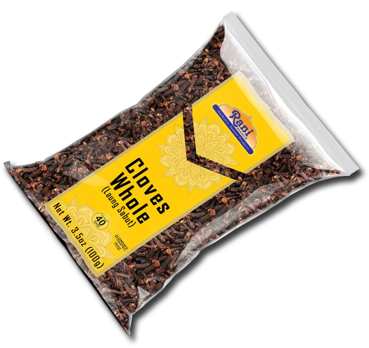 Rani Cloves Whole (Laung) 3.5oz (100g) Great for Food, Tea, Pomander Balls and Potpourri, Hand Selected, Spice ~ All Natural | NON-GMO | Kosher | Vegan