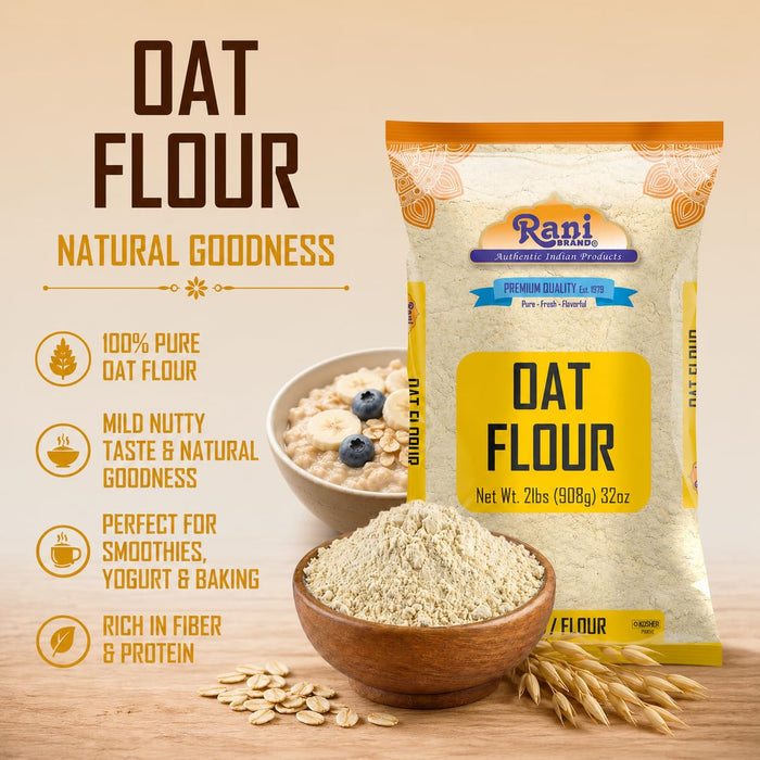 Rani Oat Flour 32oz (2lbs) 908g ~ All Natural | Gluten Free | NON-GMO | Kosher | Vegan | Product of USA
