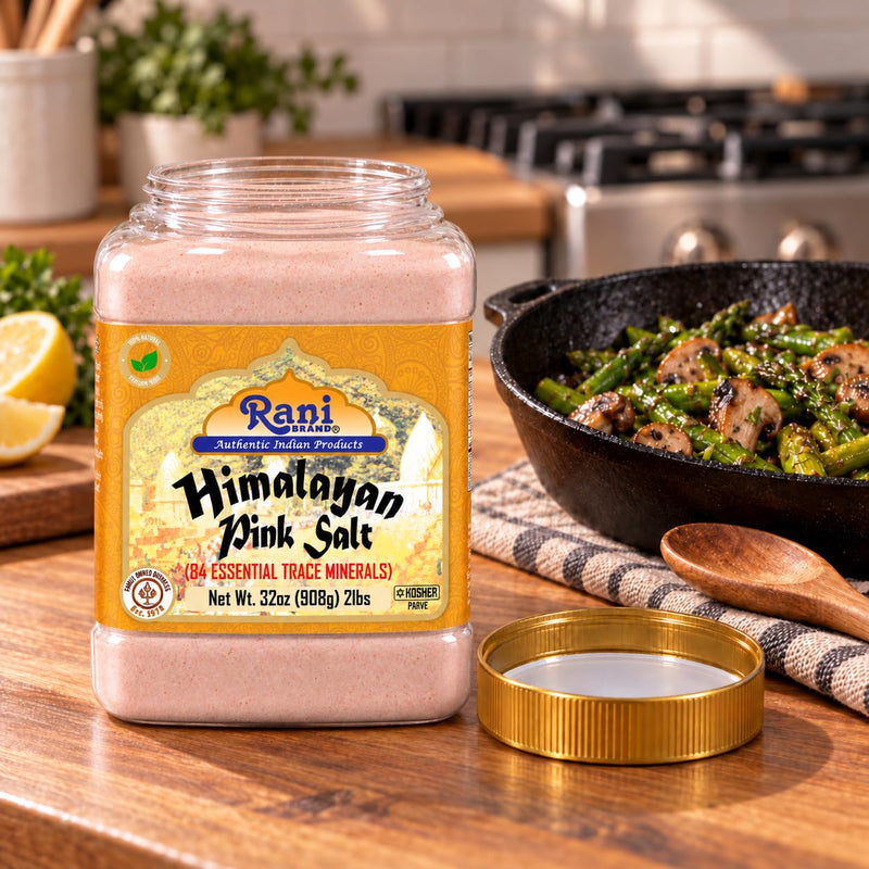 Rani Himalayan Pink Salt Powder (84 Essential Trace Minerals) 32oz (2lbs) 908g PET Jar ~ Natural | Vegan | Gluten Friendly | NON-GMO
