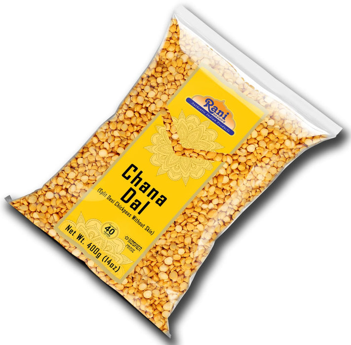 Rani Chana Dal (Split Desi Chickpeas without skin) 14oz (400g) ~ All Natural | Gluten Friendly | NON-GMO | Kosher | Vegan | Indian Origin
