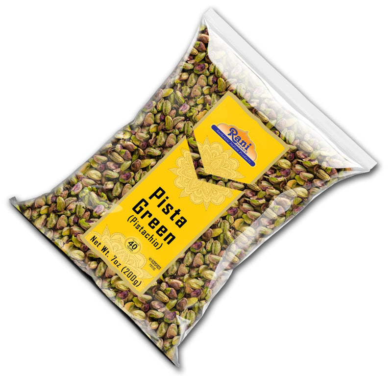 Rani Pista (Pistachio) Green 7oz (200g) ~ All Natural | Gluten Friendly | Vegan | NON-GMO | Kosher | No Salt or fillers | Indian Origin