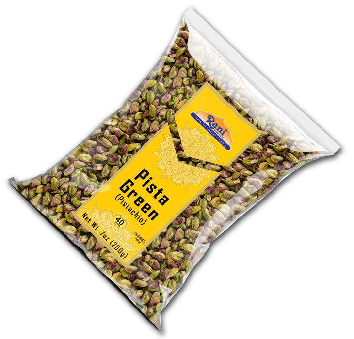Rani Pista (Pistachio) Green 7oz (200g) ~ All Natural | Gluten Friendly | Vegan | NON-GMO | Kosher | No Salt or fillers | Indian Origin