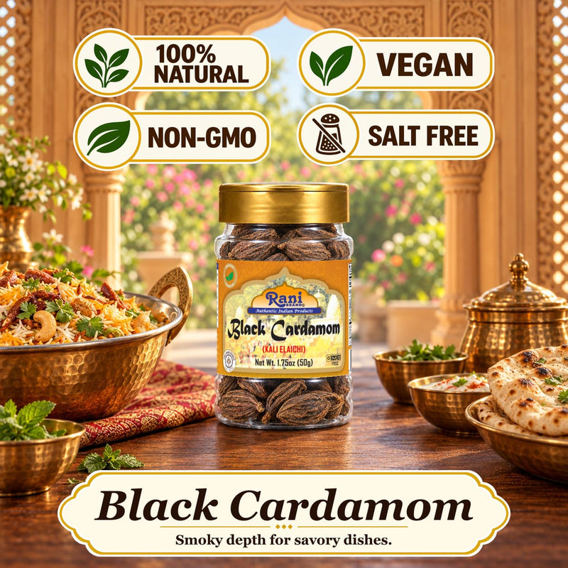 Rani Black Cardamom (Kali Elachi) {6 Sizes Available}