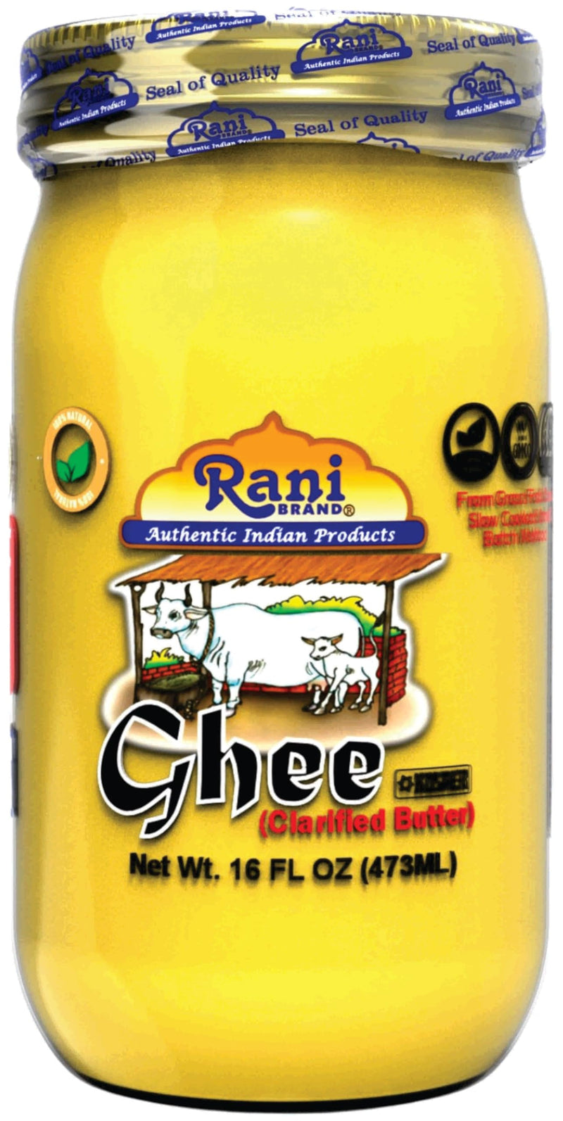 Rani Ghee Pure & Natural from Grass Fed Cows 16oz