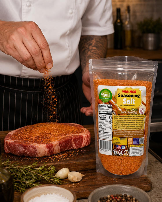 Rani Seasoning Salt with MSG (All Purpose Seasoning Salt) 14oz (400g) ~ Gluten Free | NON-GMO | Kosher | Vegan | Product of USA
