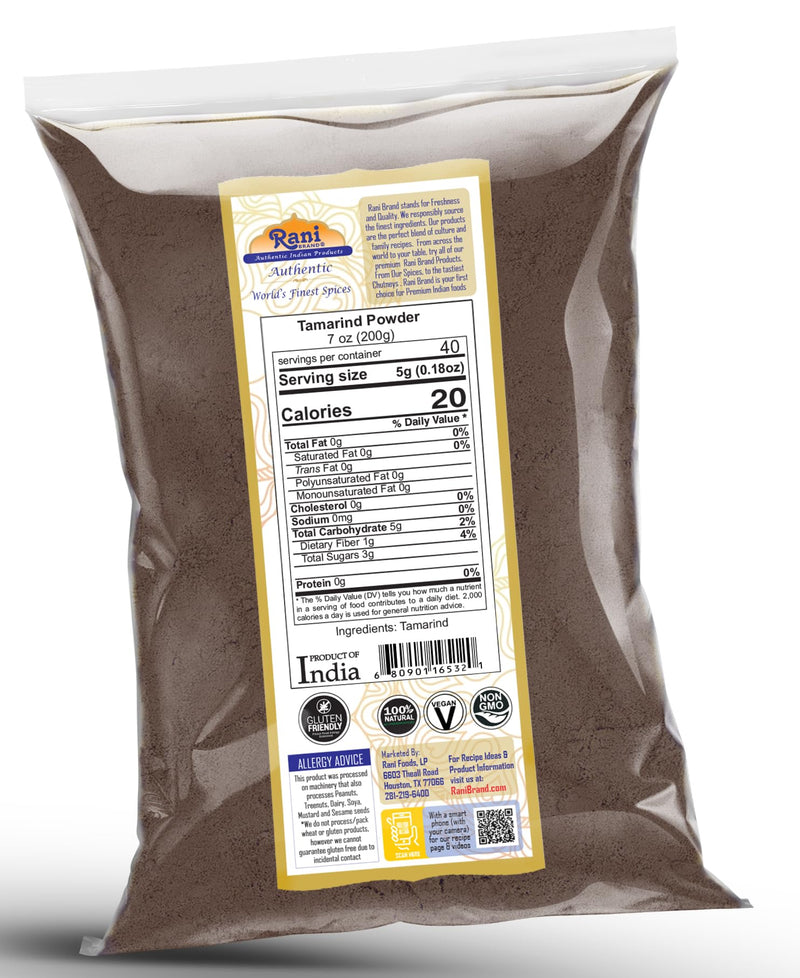 Rani Tamarind Powder (Imli) 7oz (200g) ~ All Natural| No Added Sugar/Salt | Vegan | Gluten Friendly | NON-GMO | Kosher | Indian Origin