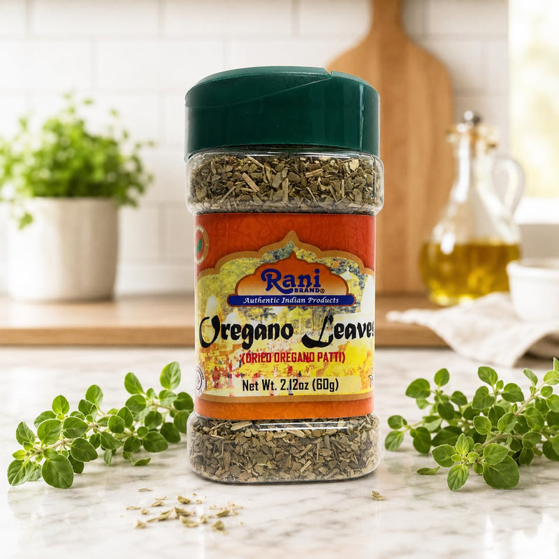 Rani Oregano Leaves (Dried Oregano Patti) 2.47oz (70g) PET Jar ~ All Natural | Gluten Friendly | NON-GMO | Kosher | Vegan | Indian Origin