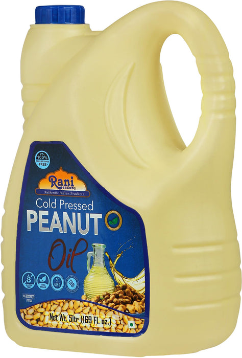 Rani Peanut Oil 169 Ounce (5 Liter) Cold Pressed | 100% Natural | NON-GMO | Kosher | Vegan | Gluten Free