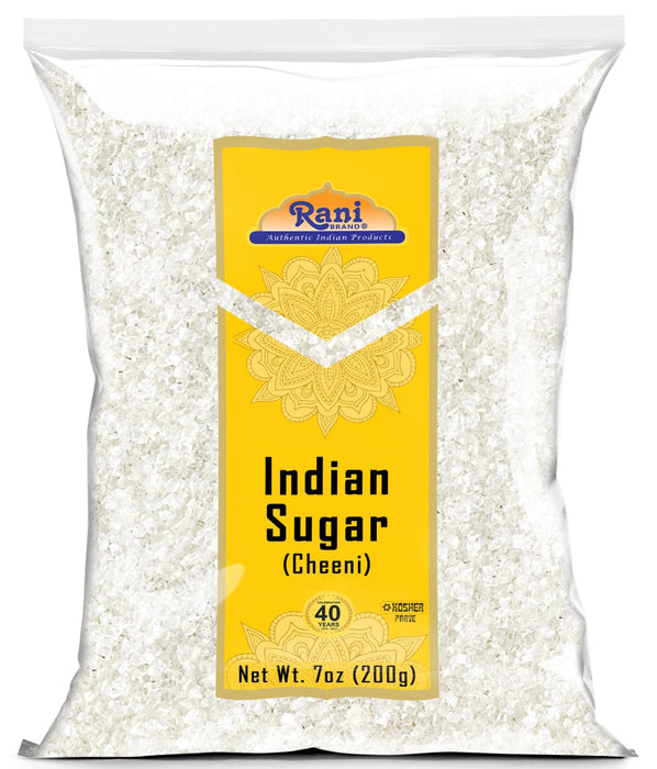 Rani Indian Sugar (Cheeni) 7oz (200g) ~ All Natural | Gluten Friendly | No Colors | Vegan | Indian Origin