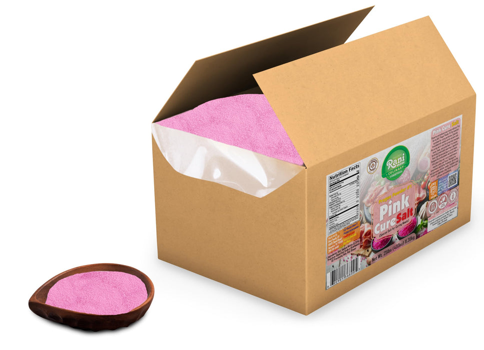 Rani Pink Cure Salt (Special Salt for Curing Meats) 400oz (25lbs) 11.36kg Bulk Box ~ All Natural | Gluten Friendly | NON-GMO | Kosher | Vegan | Product of USA