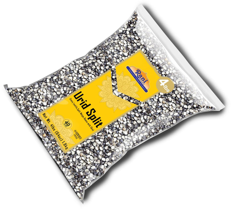 Rani Urid/Urad Split Chilka (Split Matpe Beans with Skin) Indian Lentils 64oz (4lbs) 1.81kg ~ All Natural | Gluten Friendly | NON-GMO | Kosher | Vegan | Indian Origin
