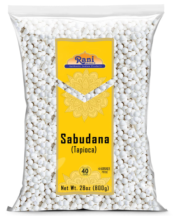 Rani Sabudana (Tapioca / Sago) Pearls 28oz (800g) ~ All Natural | Vegan | No Colors | NON-GMO | Kosher | Indian Origin