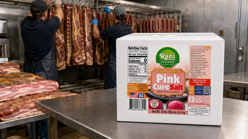 Rani Pink Cure Salt (Special Salt for Curing Meats) 160oz (10lbs) 4.54kg Bulk Box ~ Gluten Free | NON-GMO | Kosher | Vegan | Product of USA