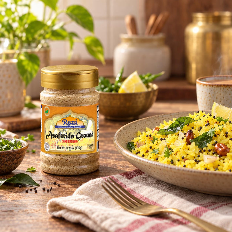 Rani Asafetida (Hing) Ground 3.75oz (106g) PET Jar ~ Natural | Salt Free | Vegan | NON-GMO | Kosher | Best for Onion Garlic Substitute
