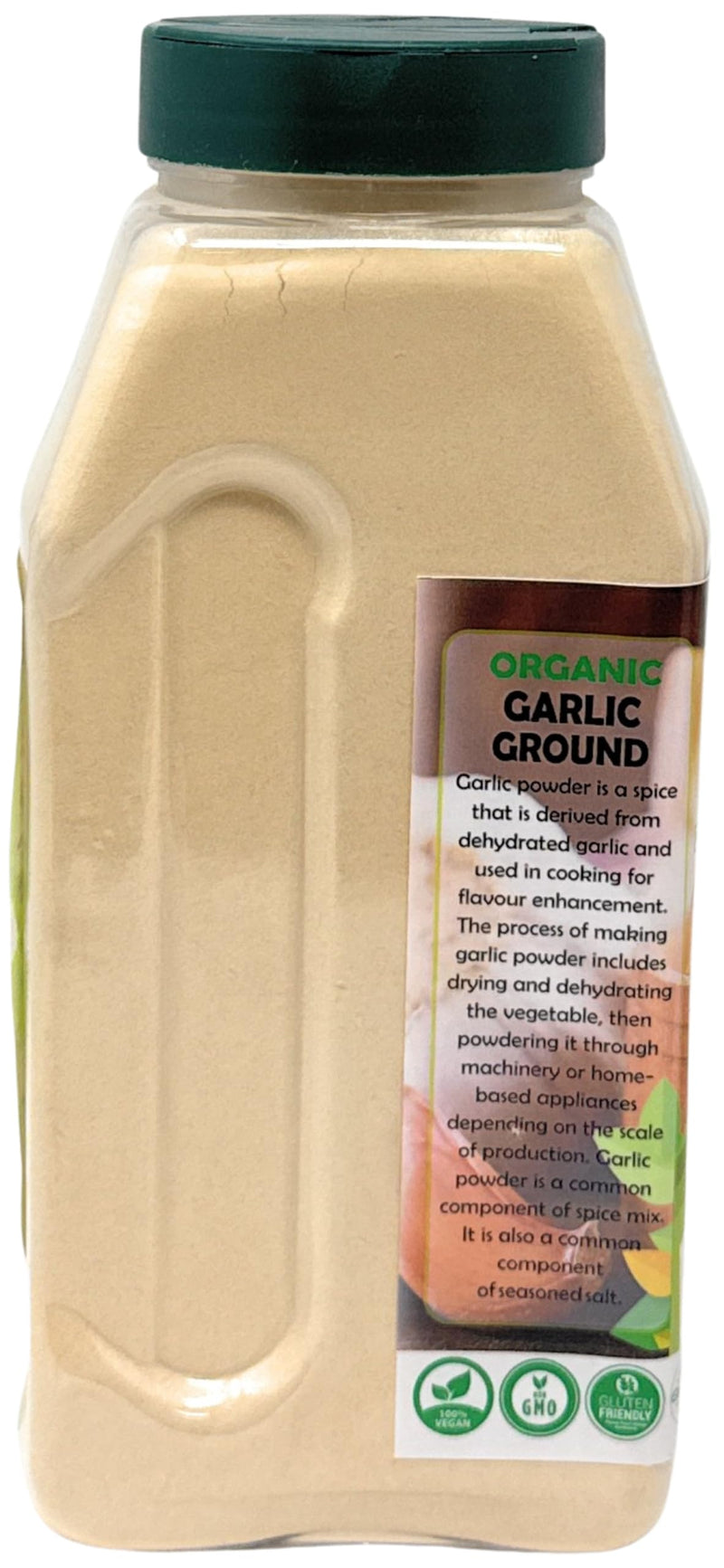 Rani Organic Ground Garlic (Lahsun Powder) 16oz (1lb) 454g PET Jar ~ All Natural | Gluten Friendly | Vegan | NON-GMO | Kosher | No Salt or fillers | Indian Origin | USDA Certified Organic