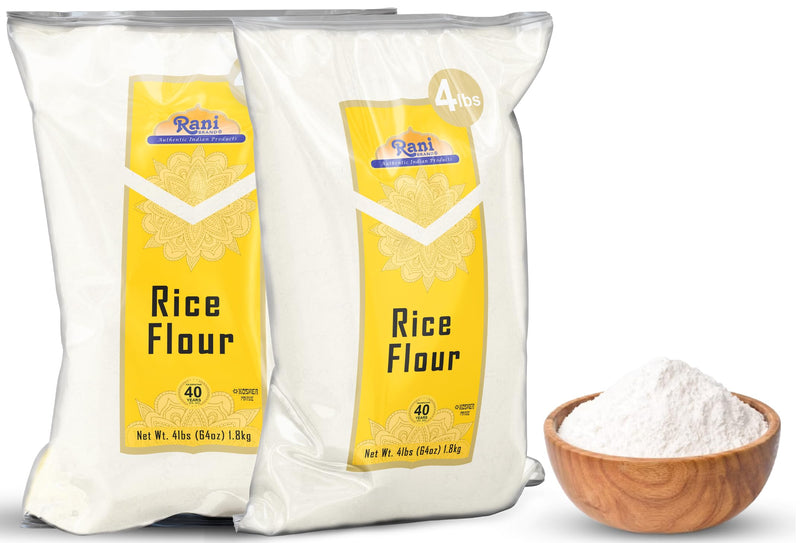 Rani Rice (White) Flour 64oz (4lbs) 1.81kg ~ All Natural | Gluten Friendly | Vegan | NON-GMO | Kosher | Indian Origin