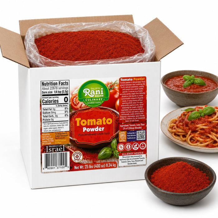 Rani Tomato Powder (Pure Dehydrated Tomato Base) 400oz (25lbs) 11.34kg Bulk Box ~ Gluten Free | NON-GMO | Kosher | Vegan | Sodium Free | Product of Israel
