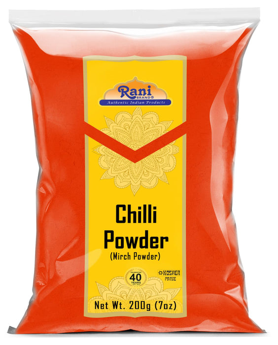 Rani Chilli Powder (Mirchi) Ground Indian Spice 7oz (200g) ~ All Natural, Salt-Free | Vegan | No Colors | Gluten Friendly | NON-GMO | Kosher | Indian Origin