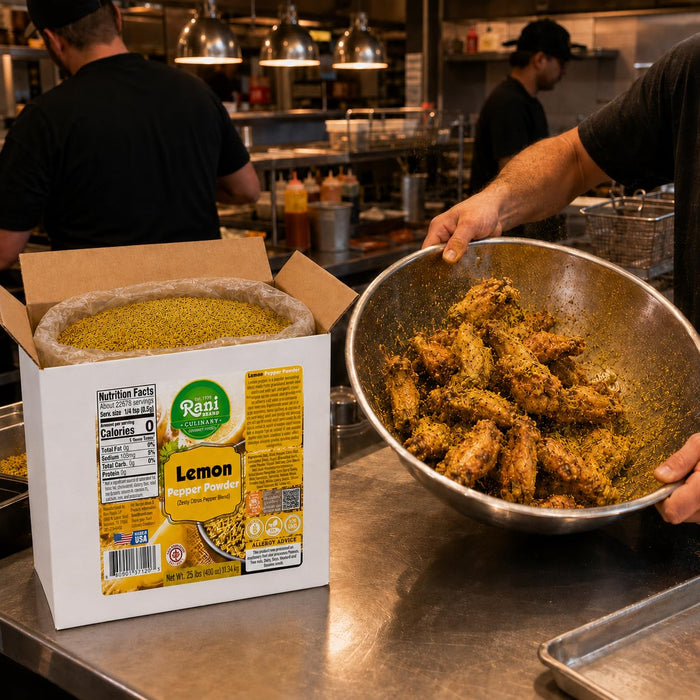 Rani Lemon Pepper Powder (Zesty Citrus Pepper Blend) 400oz (25lbs) 11.34kg Bulk Box ~ Gluten Free | NON-GMO | Kosher | Vegan | Product of USA