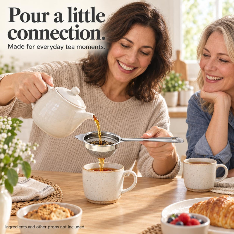 Stainless Steel Strainer Rinse Drain Sift Sieve Kitchenware Perfect for Tea, Lentile Soup and Juice ~ 3", By Rani Brand