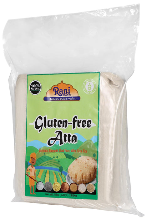 Rani Gluten Free Atta (Sorghum, Amaranth, Chick Peas, Millet, Soya, Rice) 128oz (8lbs) 3.63kg Bulk ~ All Natural | Vegan | Gluten Gree | NON-GMO | Indian Origin