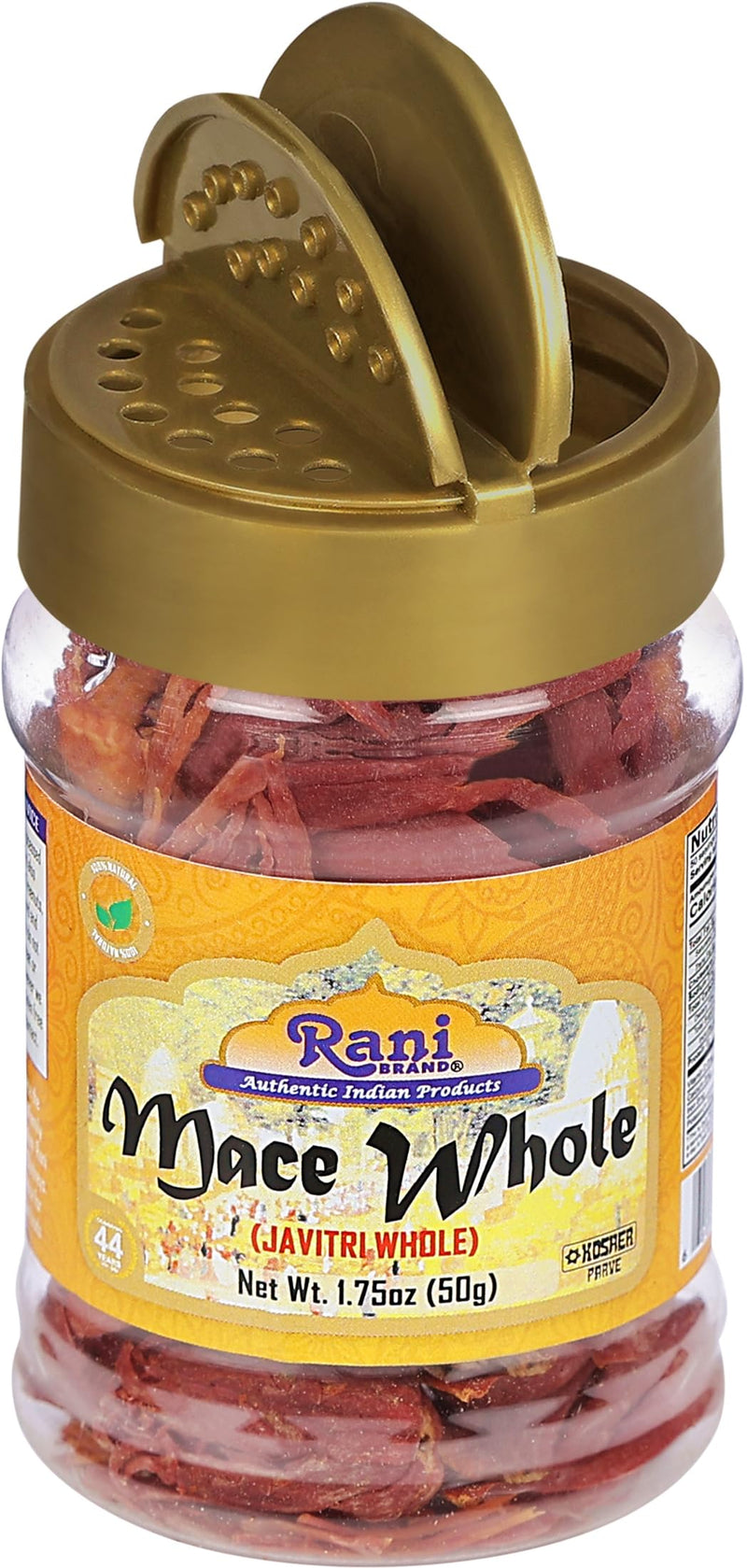 Rani Mace Whole (Javathri), Spice 1.75oz (50g) PET Jar ~ All Natural | Vegan | Gluten Friendly | NON-GMO | Kosher | Indian Origin