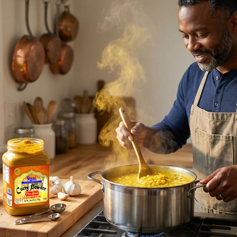 Rani Curry Powder Hot (11-Spice Authentic Indian Blend) 32oz (2lbs) 908g PET Jar ~ All Natural | Salt-Free | Vegan | No Colors | Kosher | Gluten Friendly