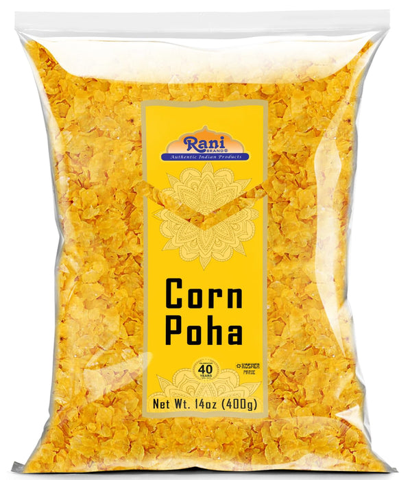 Rani Corn Poha 14oz (400g) ~ All Natural | Gluten Friendly | Vegan | Kosher | Indian Origin