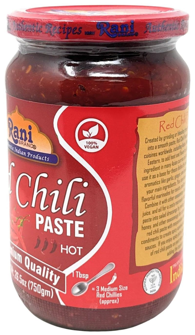 Rani Red Chilli Cooking Paste 26.5oz (750g) Bulk Glass Jar ~ Vegan | Gluten Free | NON-GMO | Kosher | No Colors | Indian Origin