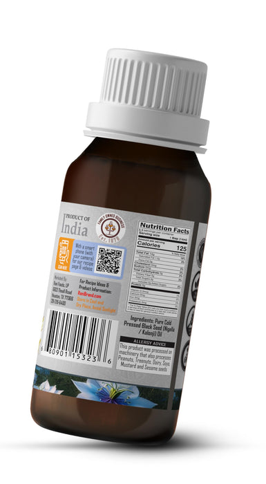 Rani Pure Black Seed (Nigella, Kalonji) Oil 1.69 Fl oz (50ml) Cold Pressed ~ 100% Cholesterol Free | All Natural | Gluten Free | NON-GMO | Kosher | Vegan | Indian Origin