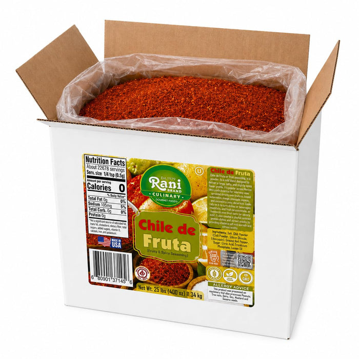 Rani Chile de Fruta (Fruity & Spicy Seasoning) 400oz (25lbs) 11.34kg Bulk Box ~ Gluten Free | NON-GMO | Kosher | Vegan | Sodium Free | Product of USA