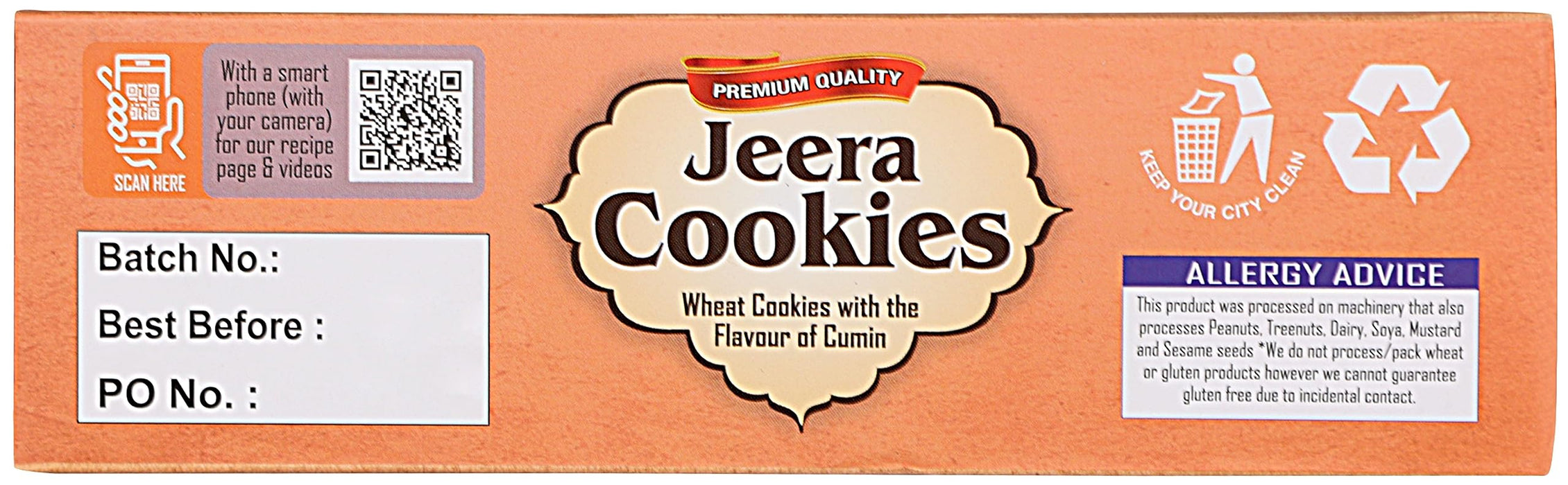 Rani Jeera Cookies (Wheat Cookies with the Flavor of Cumin) 14oz (400g) Premium Quality Indian Cookies ~ All Natural | Vegan | Non-GMO | Indian Origin