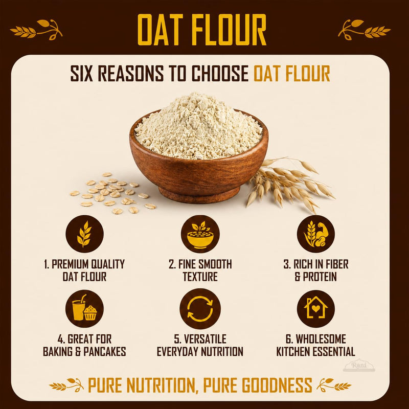 Rani Oat Flour 128oz (8lbs) 3.63kg Bulk ~ All Natural | Gluten Free | NON-GMO | Kosher | Vegan | Product of USA