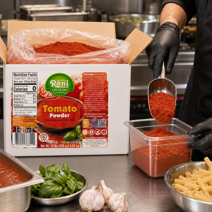 Rani Tomato Powder (Pure Dehydrated Tomato Base) 160oz (10lbs) 4.54kg Bulk Box ~ Gluten Free | NON-GMO | Kosher | Vegan | Sodium Free | Product of Israel