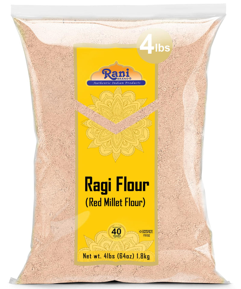Rani Raggi Flour (Finger Millet) 64oz (4lbs) 1.81kg Bulk ~ All Natural | Vegan | Gluten Friendly | NON-GMO | Kosher | Indian Origin
