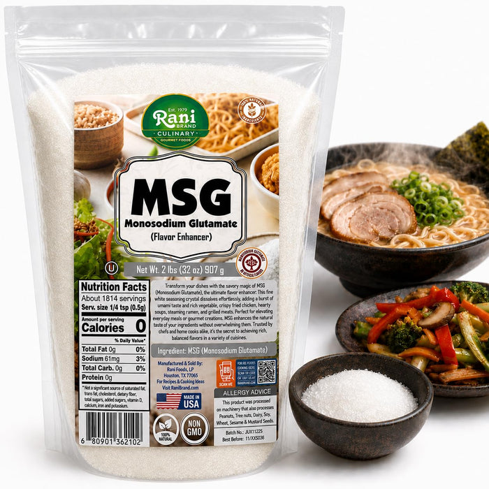 Rani MSG (Monosodium Glutamate) 32oz (2lbs) 908g ~ Gluten Free | NON-GMO | Kosher | Vegan | Product of Vietnam