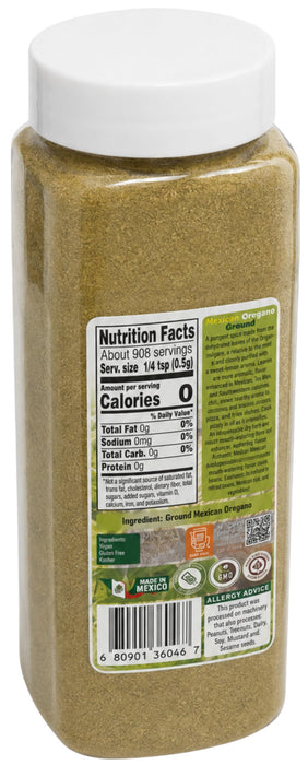 Rani Mexican Oregano Ground (Authentic Mexican Herb) 16oz (1lb) 454g PET Jar ~ All Natural | Gluten Free | NON-GMO | Kosher | Vegan | Sodium Free | Product of Mexico