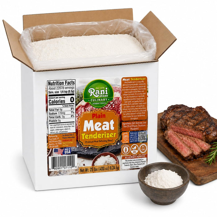 Rani Plain Meat Tenderizer (Premium Meat Softening Blend) 400oz (25lbs) 11.34kg Bulk Box ~ Gluten Free | NON-GMO | Kosher | Vegan | Product of USA