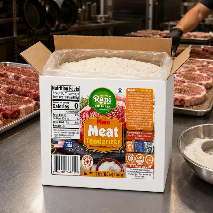 Rani Plain Meat Tenderizer (Premium Meat Softening Blend) 160oz (10lbs) 4.54kg Bulk Box ~ Gluten Free | NON-GMO | Kosher | Vegan | Product of USA