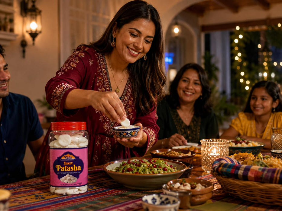 Rani Sweet Patasha (Indian Sugar Drop Candy) 17.5oz (1.1lbs) 500g PET Jar ~ Vegan | Gluten Friendly | NON-GMO | Kosher | Indian Origin
