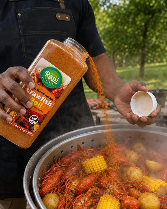 Rani Crawfish Boil (Extra Hot Crawfish, Shrimp & Crab Boil) 32oz (2lbs) 908g PET Jar ~ Gluten Free | NON-GMO | Kosher | Vegan | Product of USA