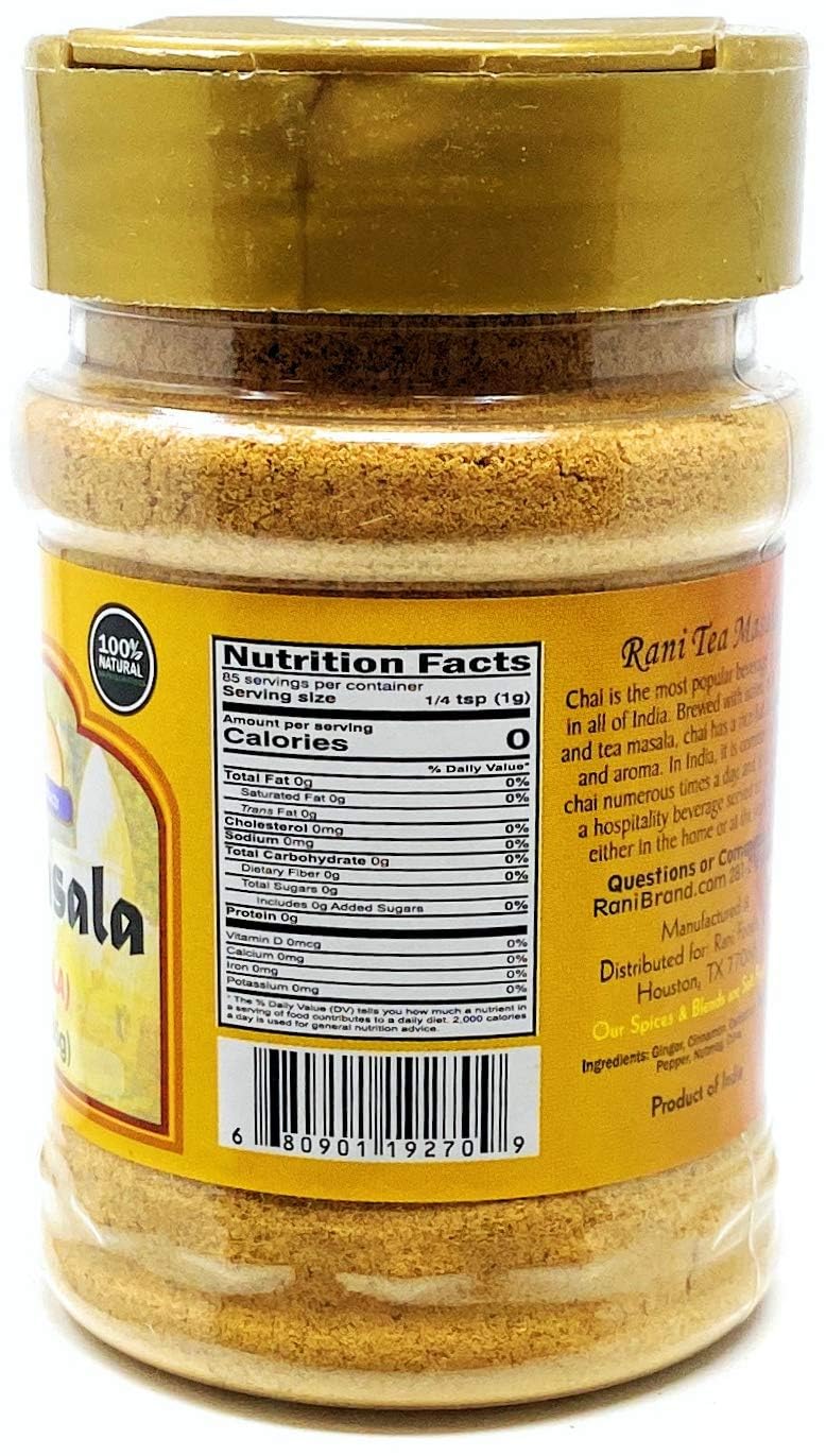 Rani Tea (Chai) Masala Indian Spice Blend 3oz (85g) PET Ja, Pack of 12 ~ All Natural | Vegan | Gluten Friendly | Salt & Sugar Free | NON-GMO | No Colors | Indian Origin