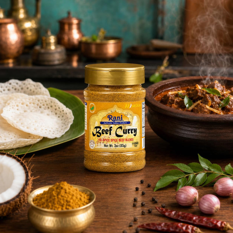 Rani Beef Curry Masala Natural 10-Spice Blend 3oz (85g) PET Jar ~ Salt Free | Vegan | Gluten Friendly | NON-GMO | No Colors | Indian Origin