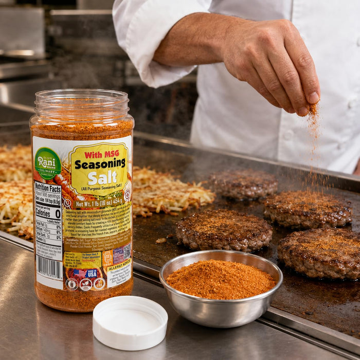 Rani Seasoning Salt with MSG (All Purpose Seasoning Salt) 16oz (1lb) 454g PET Jar ~ Gluten Free | NON-GMO | Kosher | Vegan | Sodium Free | Product of USA