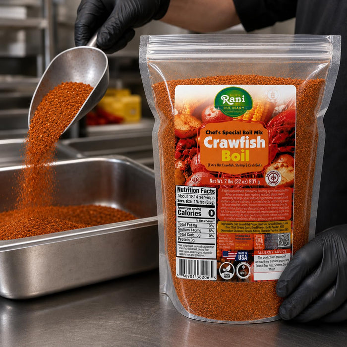 Rani Crawfish Boil (Extra Hot Crawfish, Shrimp & Crab Boil) 32oz (2lbs) 908g ~ Gluten Free | NON-GMO | Kosher | Vegan | Product of USA
