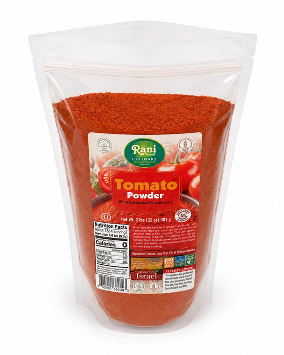 Rani Tomato Powder (Pure Dehydrated Tomato Base) 32oz (2lbs) 908g ~ Gluten Free | NON-GMO | Kosher | Vegan | Sodium Free | Product of Israel