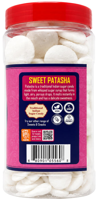 Rani Sweet Patasha (Indian Sugar Drop Candy) 17.5oz (1.1lbs) 500g PET Jar ~ Vegan | Gluten Friendly | NON-GMO | Kosher | Indian Origin