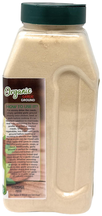 Rani Organic Ground Garlic (Lahsun Powder) 16oz (1lb) 454g PET Jar ~ All Natural | Gluten Friendly | Vegan | NON-GMO | Kosher | No Salt or fillers | Indian Origin | USDA Certified Organic