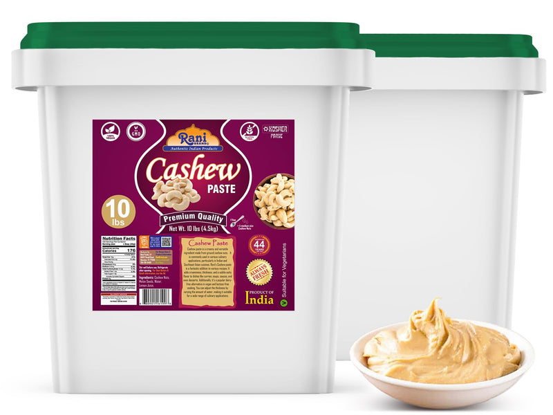 Rani Cashew Paste 160oz (10lbs) 4.54kg Bulk ~ Vegan | Gluten Free | NON-GMO | Kosher | No Colors | Indian Origin