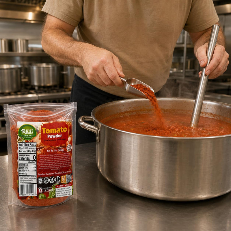 Rani Tomato Powder (Pure Dehydrated Tomato Base) 14oz (400g) ~ Gluten Free | NON-GMO | Kosher | Vegan | Sodium Free | Product of Israel